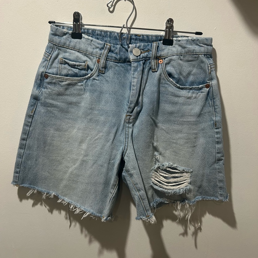 Blank NYC Raw Hem Warren High Rise Shorts